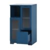 Painted Cabinet With Glass Doors, Drawer, And Open Storage Space For Bedroom And Living Room - Navy Blue - Image 19