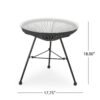 Nusa - Side Table With Tempered Glass Top - Black - Image 3