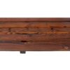 Rustic Country 2 Person Wooden Wagon Wheel Bench With Slatted Seat And Backrest - Brown - Image 12