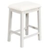 5 Pieces Counter Height Rustic Farmhouse Dining Room Wooden Bar Table Set With 2 Stools And 2 Chairs - White - Image 12