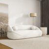 Andrew - Boucle Sofa - Beige / Ivory White / Light Beige / White - Image 14