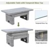 Outdoor Furniture Set Patio Rattan Furniture Set With An Adjustable Table, Recliners With Extendable Side Tables, And 2 Ottomans For Patio, Lawn, Backyard, Pool - Gray - Image 7