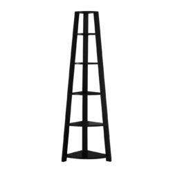 Bookshelf, Bookcase, Etagere, Corner, 5 Tier, For Office, Contemporary & Modern - Black