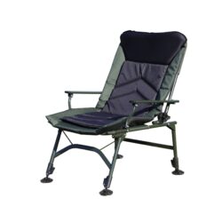 Camping Lounge Chair, Portable Folding Reclining Camping With Adjustable Backrest For Indoor And Outdoor Camping Beach Hiking Fishing - Green / Black