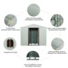 Outdoor Metal Storage Shed Yx48 - White - Image 5