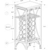 Home Bar, Wine Rack, Transitional - Black - Image 5