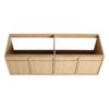 Original 60" Wall Mounted Bathroom Vanity With Double Resin Sink And Soft Closing Doors Plywood - Oak - Image 18
