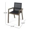 Belfast - Outdoor Dining Chair (Set of 2) With Mesh And Frame - Gray - Image 3