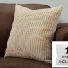 Pillows, Square, Insert Included, Decorative Throw, Hypoallergenic, Modern - Gold - Image 3