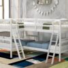 Twin L-Shaped Bunk Bed With Ladder - White - Image 7