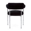 Contemporary Upholstered Armchair Dining Chairs With Metal Legs (Set of 2) - Black - Image 11