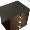 3 Drawer Nightstand Locking Top Drawer Metal Drawer Glides Metal Bar Handles - Espresso - Image 3