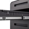 3 Drawer Mobile File Cabinet Under Desk Office, Simple Style Versatile Storage Cabinet, 5 Wheel Design Anti-Tilting Cold Rolled Steel Waterproof Moisture-Proof - Black - Image 7
