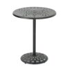 Elegant Cast Aluminum Round Bar Table With Romantic Filigree Design - Copper - Image 8