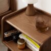 Bedside Cabinet, Modern Simple Nightstands European Beech - Brown - Image 7