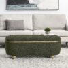 Modern Storage Ottoman Bench Upholstered Seating With Storage - Dark Green - Image 8
