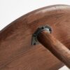 Center Table Low Table 100% Solid Oak Wood Top Plate Desk Pebble Shaped Natural Wooden Coffee Table - Walnut - Image 5