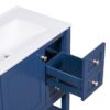 Transitional Style Bathroom Vanity Cabinet Combo With Ceramic Sink - Blue - Image 19