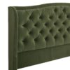 Marcella - King Upholstered Shelter Headboard Bed Set - Olive Green - Image 8
