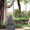 Cement 4 Tier Block Water Fountain Outdoor - Gray - Image 7