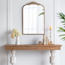 Arch Mirror, Baroque Inspired Wall Decor For Bathroom Bedroom Living Room - Gold