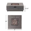 Modern Square Iron Fire Pit 50, 000 Btu - Stone Gray - Image 9
