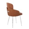Dahlia - Contemporary Dining Chair (Set of 2) - Chrome / Camel - Image 4