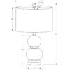 Contemporary Lighting, Ceramic Table Lamp - Cream - Image 3