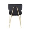Bouton - Contemporary / Glam Chair (Set of 2) - Gold / Black - Image 5