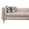 Chesterfield - Modern Tufted Velvet Living Room Sofa, 84.25''W Couch - Cream - Image 5