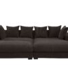 Duke - 4 Piece Upholstered Sectional - Dark Brown - Image 2