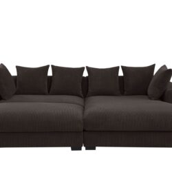 Duke - 4 Piece Upholstered Sectional - Dark Brown