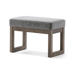 Milltown - Footstool Small Ottoman Bench - Gray