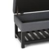 Cosmopolitan - Storage Ottoman Bench With Open Bottom - Stone Gray - Image 8