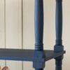 4 Tiered Wooden Shelf With Two Drawers, Farmhouse Wood Bookcase Display Storage Shelf Etageres - Antique Navy Blue - Image 7