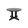Dining Table For Farmhouse Kitchen Expandable Oval Table Top With Removable Leaf Trestle X Shaped Base - Black - Image 16
