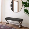 Salinger - Large Ottoman Bench - Distressed Black - Image 7