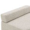 Loveseat Frame For Oversized Modular U Shaped Sectional Floor Couch Convertible Compressed Couch, Spacious Foam Filled Sofa - Beige - Image 4