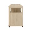 Kitchen Island Cart, Rolling Serving Utility Trolley Cart Modern Kitchen Island With Storage Drawer Wine Rack Lockable Casters, Kitchen Cart For Kitchen, Dining Room, Bar Living Room - Natural - Image 11