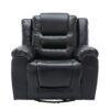 360° swivel And Rocking Home Theater Recliner Manual Recliner Chair With Wide Armrest For Living Room - Black - Image 8