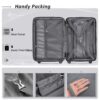 Expanable Spinner Wheel 2 Piece Luggage Set ABS Lightweight Suitcase With Tsa Lock 20" / 24" - Blue - Image 5