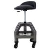 Pneumatic 360 Degree Swivel Stool, Mechanics Rolling Creeper Seat, Heavy Duty Rolling Mechanics Stool, Shop Stool With Casters - Gray - Image 12
