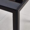 Dining Table With Metal Leg And Glass, Modern Space Saving Kitchen Table For Living Room Glass Table, Dining Table, Kitchen Table, Coffee Table - Black - Image 3