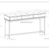 Banting - Mid Century Wide Console Table - Walnut Brown - Image 9
