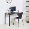Harry - Contemporary Wood And Metal Computer Desk - Black / Gray - Image 3