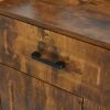 Minimalist 4 Door Shoe Cabinet With Coat Rack, Spacious Top, 3 Drawers, 8 Shelves, Metal Hooks And Handles For Hallway - Rustic Brown - Image 9