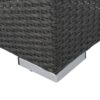 Santa Rosa - Outdoor Lounge Ottoman Rattan Waterproof Fabric - Gray / Silver - Image 9