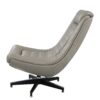 Piran - Twilight Top Grain Leather Accent Chair And Ottoman With Swivel - Gray - Image 7