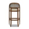 Americana - Mid-Century Modern Cane Back Bar Stool - Taupe Beige - Image 4