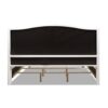 Carmen - King Upholstered Wingback Panel Bed Frame - Antique White - Image 5